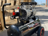 CEVIK PRO - CA-PRO24SILENC - Compresor Aire Silencioso - 62 dB - 24L - 1.5HP - Máx 8 Bar - 150 l/min - Sin Aceite - Dos Salidas de Aire - Compacto y Portátil - Compresor de Pintura y Neumática