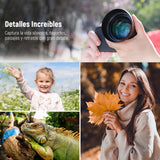 NEEWER HD 85mm Telefoto Lente Telefóno Solo para 17mm Rosca Placa Posterior,Aumento 2.5X Compatible con SmallRig Phone Cage NEEWER Carasca para iPhone Samsung con Adaptador 17mm Lente y Parasol,LS-59