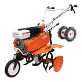 RURIS Motocicleta 6500fr, 7CH, 24 Fresas, Ancho de Trabajo 560-830 mm, manillares Ajustables + Ruedas de Goma 4.00-8