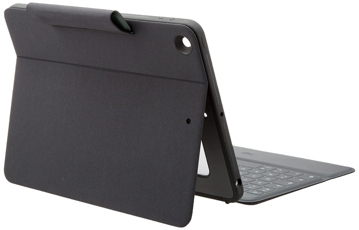 Logitech Rugged Folio para iPad (7.ª, 8.ª y 9.ª generación) Funda con teclado protectora, Disposición AZERTY Francés - Negro