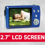 AGFA Photo Realishot DC8200 - Cámara Digital Compacta, 18MP, Video Full HD, Pantalla LCD 2.7'', Zoom Óptico 8X, Batería de Litio y Tarjeta SD de 16GB - Azul