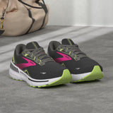 Brooks Adrenaline Gts 23, Sneaker Mujer, Negro Black Gunmetal Sharp Green 1d0, 35.5 EU