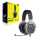 Corsair HS60 HAPTIC Auriculares Estéreo para Juegos con Efectos Hápticos en Los Bajos (Taction Technology, Almohadillas de Lujosa Espuma Viscoelástica, Micrófono Extraíble) Camo