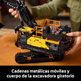 LEGO Technic Excavadora Volvo EC500 Hybrid - Kit de Maquetas para Adultos de Vehículo de Obra Motorizado con Brazo Móvil, Orugas, Martillo y Pala - Idea de Regalo para Hombres 42215