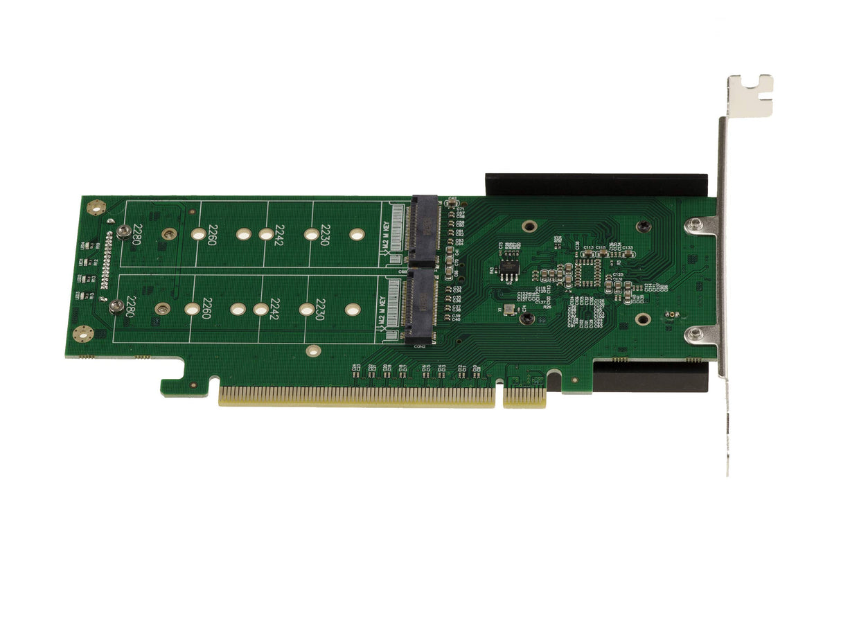 Kalea-INFORMATIQUE Tarjeta controladora M2 PCIe 3.0 x16 para 4 Unidades SSD M.2 NVMe M Key. Perfil Alto y bajo. Conjunto de Chips ASM2824.