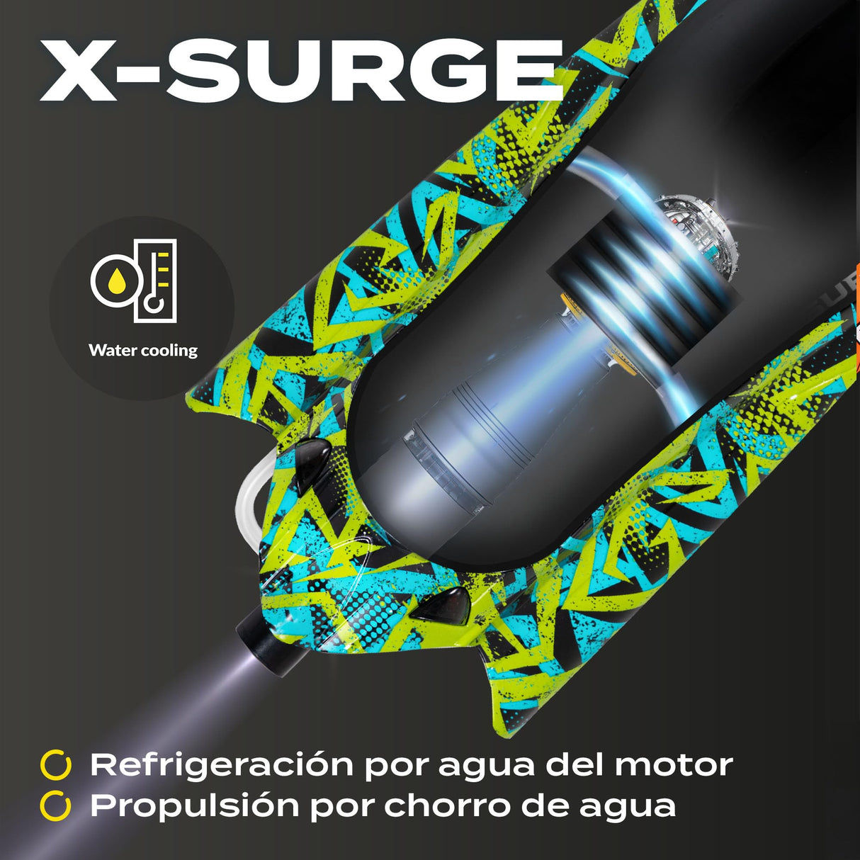OVERMAX X-Surge Barco de Carreras RC Teledirigido con Luz LED, Velocidad de 35 km/h, 2 x Baterías de 1200 mAh, 30 Minutos de Diversión, Regulación de Velocidad, Alcance de hasta 100 m