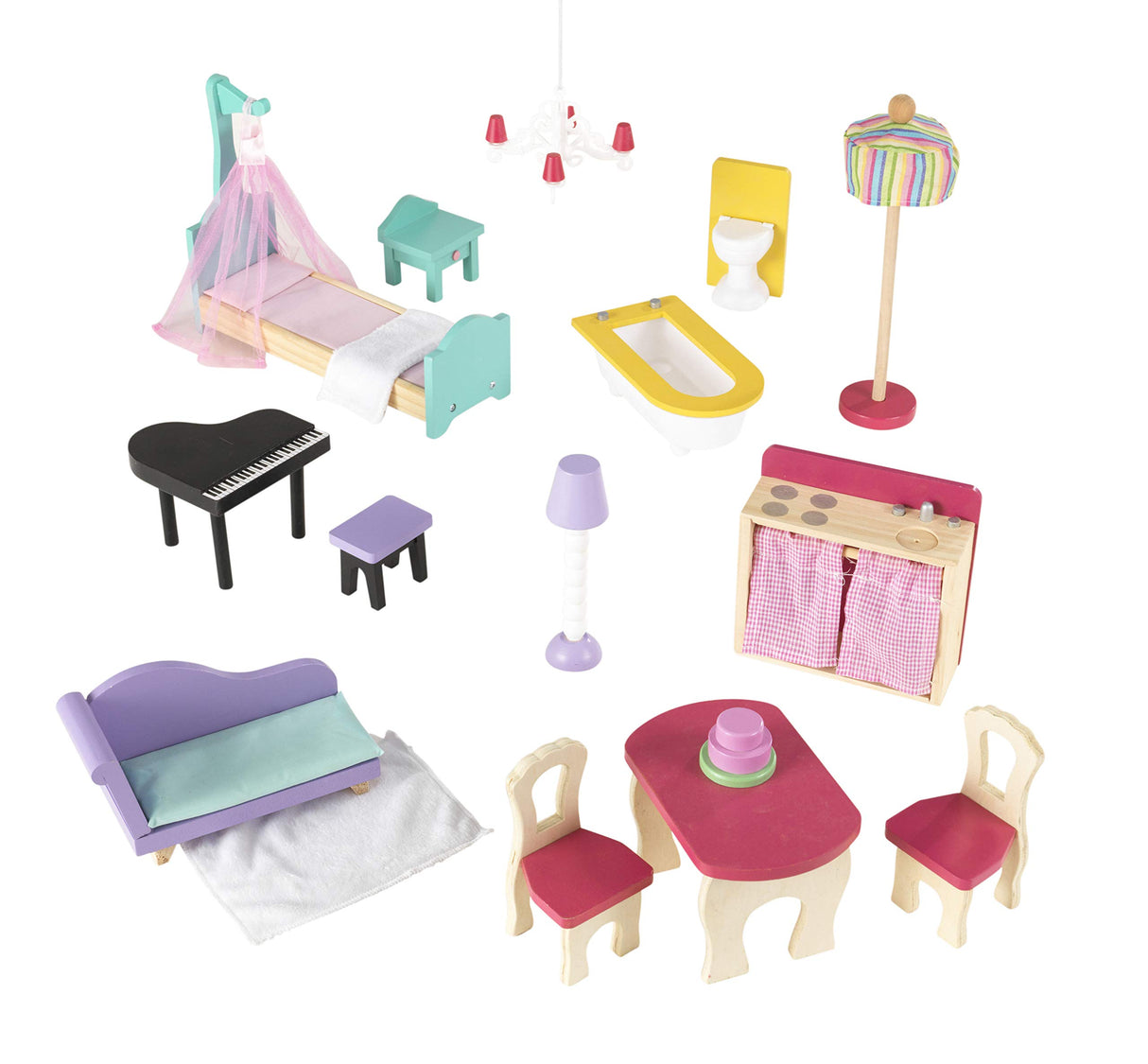 KidKraft Casa de muñecas de Madera Annabelle con Muebles y Accesorios incluidos, Casita de Juguete con Ascensor y balcón para muñecas de 30 cm, Juguetes niños y niñas Desde 3 años (65934)