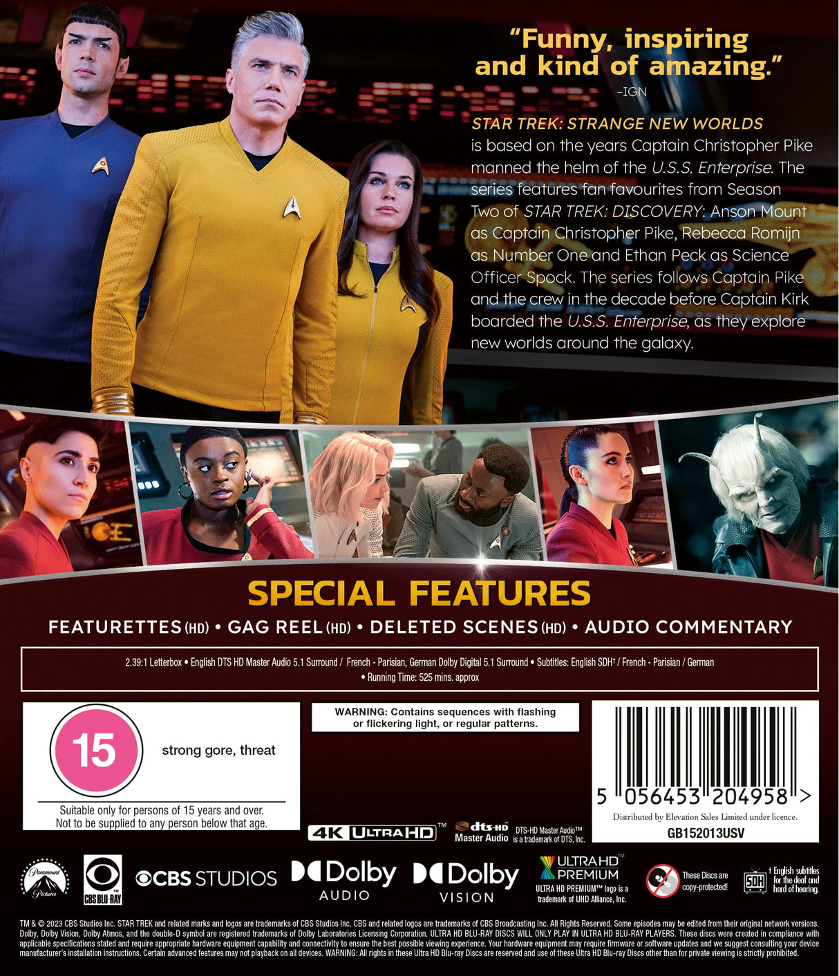 Star Trek: Strange New Worlds - Season One 4K UHD [Blu-ray] [Region A & B & C]