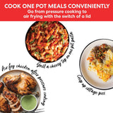 Instant Pot Duo Crisp + Air Fryer 5.7L Multicooker 11 en 1 Cocina a presión, saltea, cocina al vapor, a fuego lento, sousvides, calienta, fríe al aire, hornea, asa y deshidrata