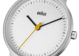 Braun Ladies BN0211 Classic Slim Watch with White Dial and Silver Stainless Steel Bracelet