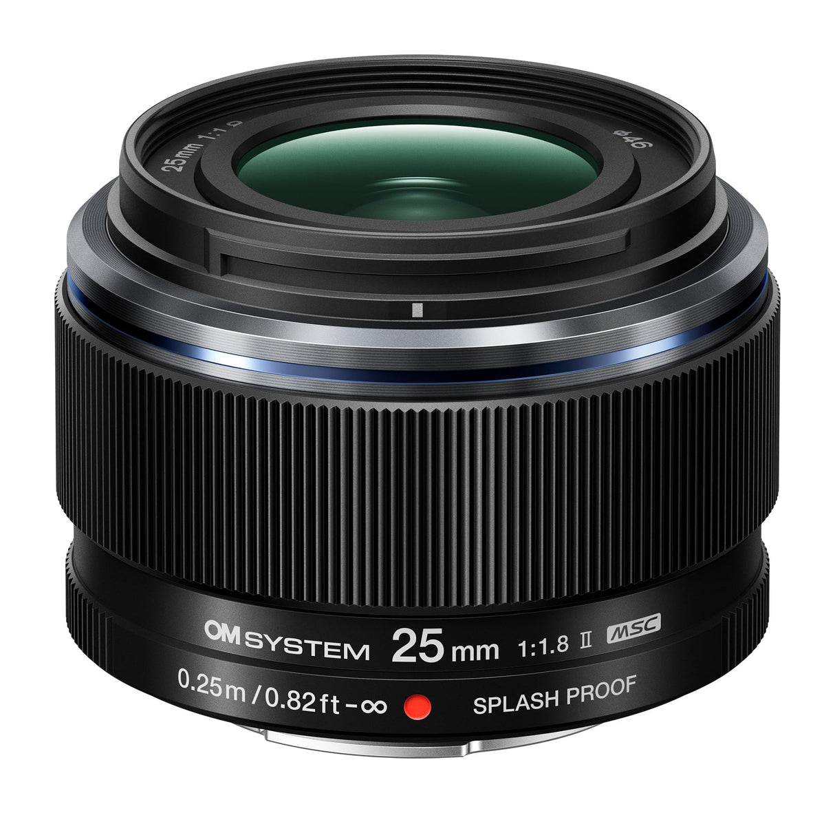 OM SYSTEM Objetivo M.Zuiko Digital 25 mm F1.8 II, Veloz y con Distancia Focal Fija para cámaras Micro Cuatro Tercios (OM System, Olympus OM-D y Pen, Panasonic G-Series), Negro