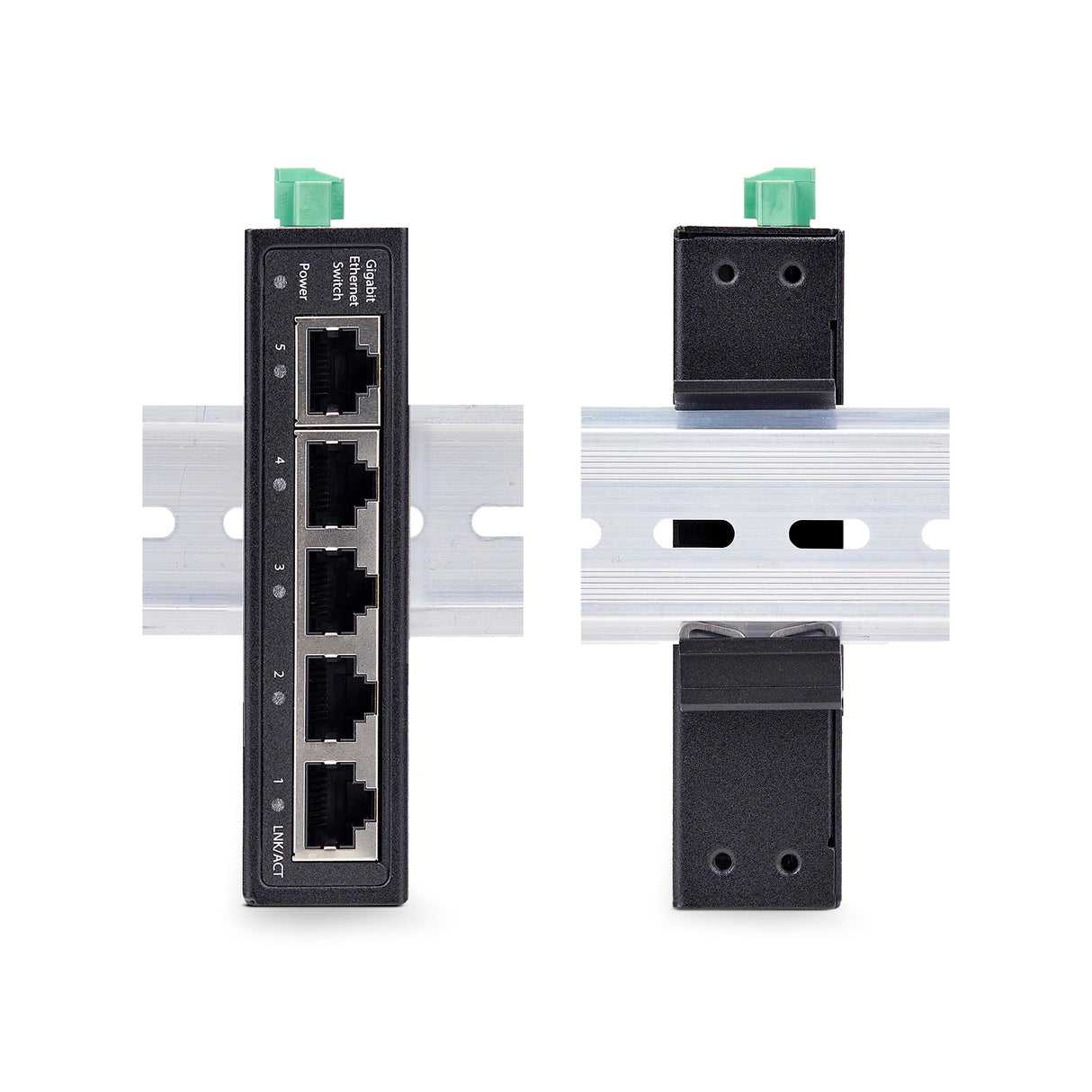 StarTech.com Switch Ethernet Industrial de 5 Puertos no Gestionado IP30-100/1000 - Pared/Carril DIN - IP30-9~60VDC - TAA