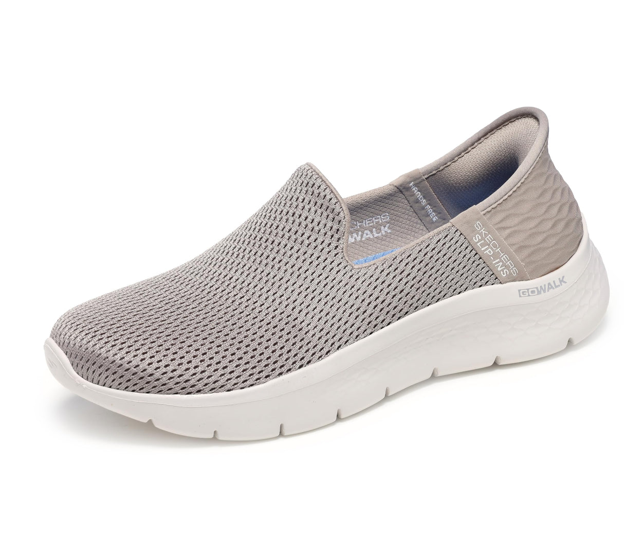 Skechers Women's Hands Free Slip-ins Go Walk Flex-Relish, Zapatillas Mujer, Blue Taupe, 38.5 EU Ancho
