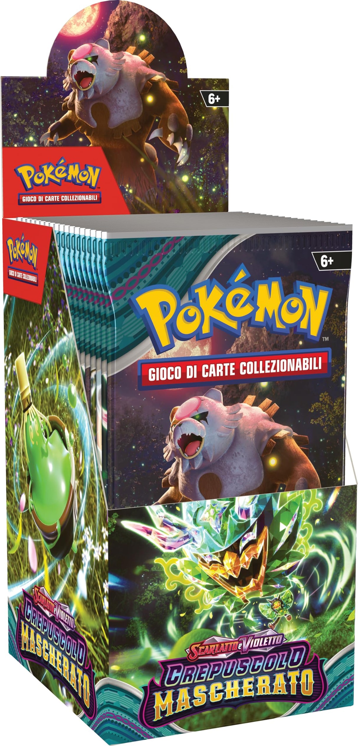 Pokémon- Expositor expansión Escarlata y Violeta-Crepúsculo Enmascarado del GCC (18 Sobres), edición en Italiano (189-60501)