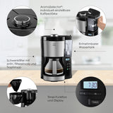 Melitta Cafetera de filtro, modelo Look V Timer, número de modelo 1025-08, acero inoxidable, negro