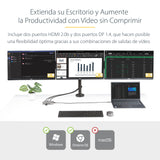 StarTech.com Adaptador Multipuertos USB-C para 3 Monitores - 4K 60Hz Doble + HDMI y DisplayPort 4K 30Hz - Hub USB de 3 Puertos - PD 100W - Docking Station de Viajes - Win/Chrome (117B-USBC-MULTIPORT)