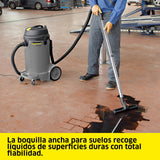 Kärcher Aspirador en seco y húmedo NT 48/1, Potencia: máx. 1380 W, Filtro de Cartucho PES, depósito: 48 l, Manguera de aspiración: 2,5 m, Boquilla Ancha para Suelo (360 mm), Tubo de desagüe
