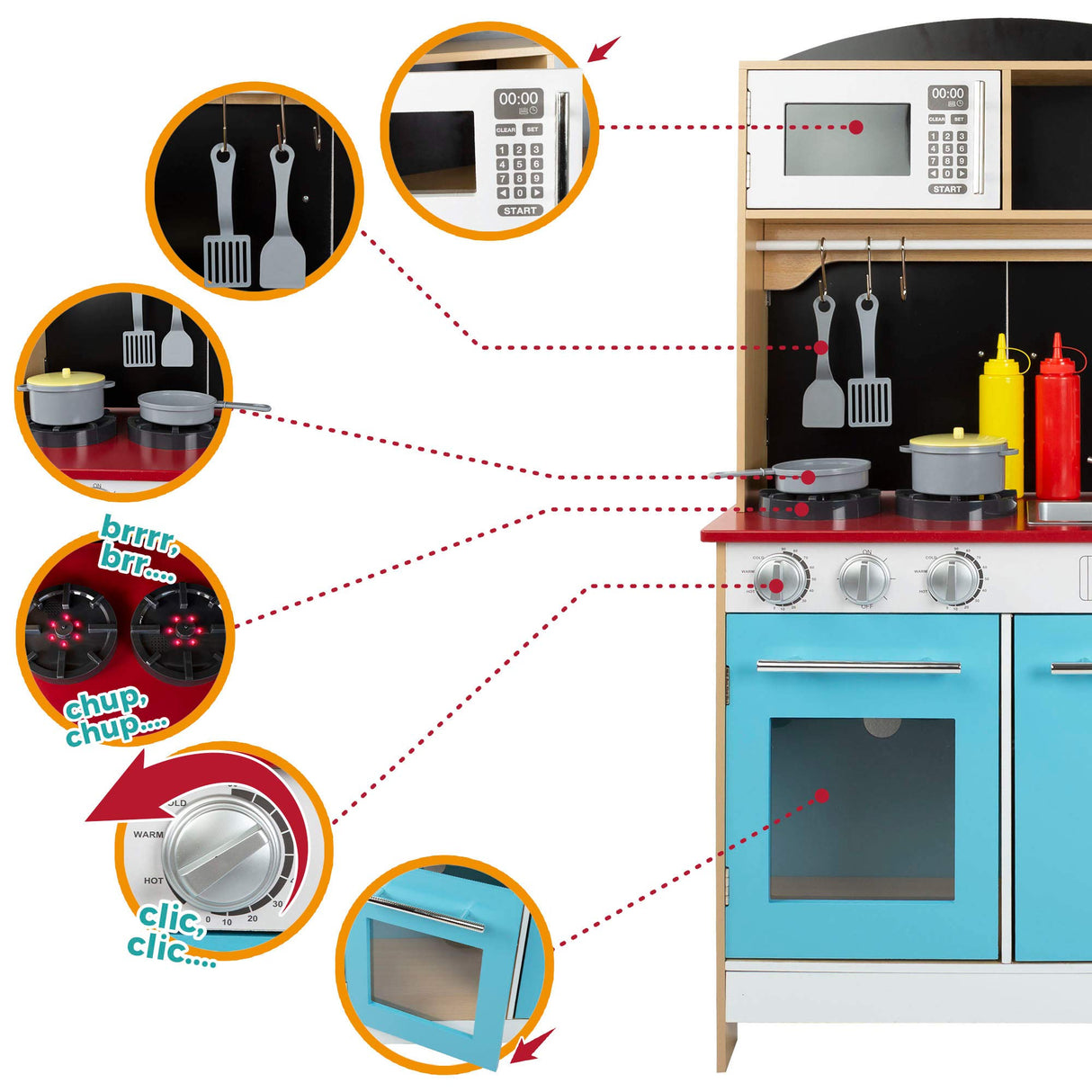 Play & Learn - Heladería con Cocinita de Madera (ColorBaby 85290)