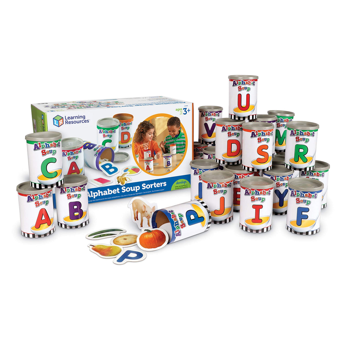 Learning Resources Sopas clasificadoras del alfabeto Alphabet Soup Sorters
