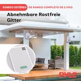 Pyle Altavoces, Duales, Resistentes al Agua y a la Intemperie, Montaje en Pared o Techo, 5.25”, Ideal para Uso en Piscinas, Patios, Terrazas, Espacios Interiores