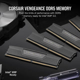 Corsair Vengeance DDR5 64GB (2x32GB) 6200MHz C32 Optimizada para Intel Memoria (Regulación de Voltaje a Bordo, Perfiles XMP 3.0 Personalizados, Formato Compacto, Disipador de Calor de Aluminio) Negro