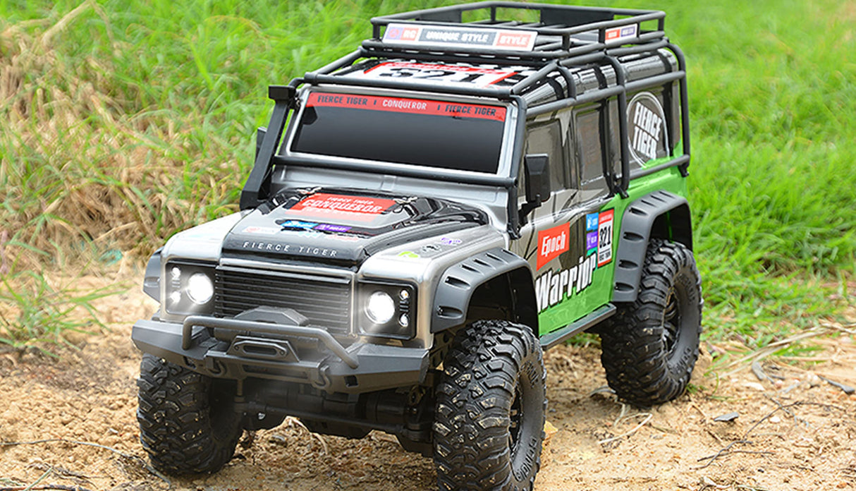 Amewi 22590 Dirt Climbing Fierce Tiger SUV Crawler 4WD 1:10 RTR Negro Incluye Mando a Distancia, batería, Cable de Carga