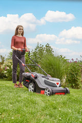 AL-KO Cortacésped con batería de 36 V, 3,25 Li Easy, Ancho de Corte de 32 cm, Ajuste de Altura de Corte Central, Caja de plástico de 35 L, sin batería/Cargador