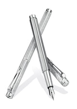 Caran d'Ache Chevron Mechanical - Portaminas (0,7 mm), diseño con forma hexagonal, acabado plateado y revestido de rodio