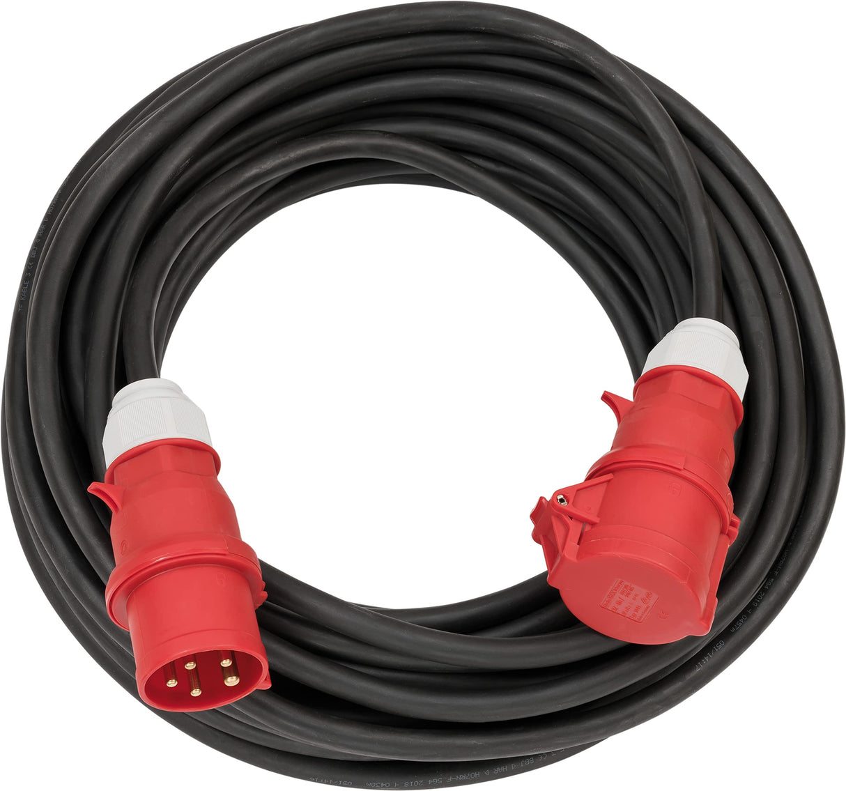 Brennenstuhl Professional Cable alargador de Enchufe CEE 400V/32A (Cable de 25 m, 5 Polos, Conector CEE, para Uso en Exteriores, Fabricado en Alemania) Negro