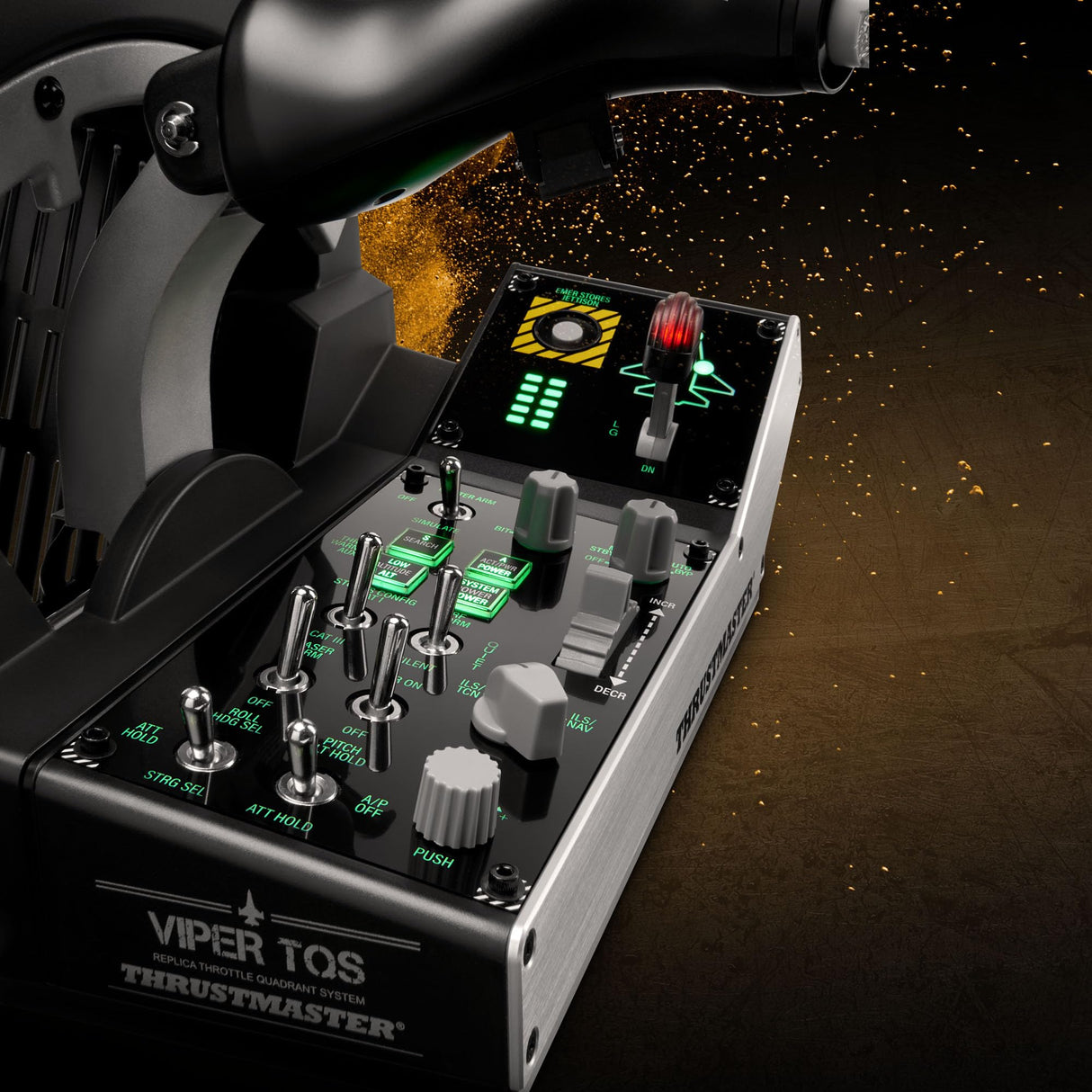 Thrustmaster Viper TQS Mission Pack para PC, Sistema de Cuadrante de Aceleración de Metal, Acelerador y Panel de Control Incluidos, Precisión con Efecto Hall, 64 Botones de Acción, 6 Ejes