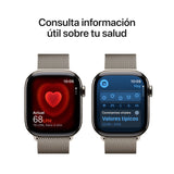 Apple Watch Series 11 GPS+Cellular con Caja de Titanio Natural de 42 mm y Pulsera Milanese Loop en Color Natural. Calidad del Sueño,monitores de entreno y Salud,Pantalla Siempre Activa