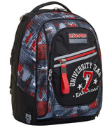 Seven Mochila con Ruedas TROLLEY NEW TECH WORLD, Negro - Mochila 3 en 1, Mochila Escolar con Carro - Bolso Escolar Niños, Niñas, Adolescentes - Bolsillo Frontal con Cremallera