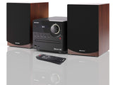 Sharp XL-B512(BR) Microcadena Sound System Estereo con Radio FM, Bluetooth v5.0, CD-MP3, reproducción USB, Altavoces de Madera y 45W Color Marron