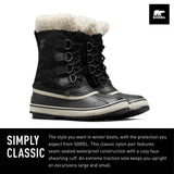 Sorel Winter Carnival Boot WP, Botas de invierno, Mujer, Black Stone Collection 2024 2025, 38 EU