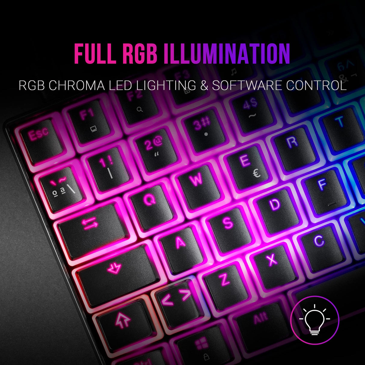 Mars Gaming MKULTRA, Teclado Mecánico Negro RGB, Compacto 96%, Switch Outemu SQ Marrón, Español