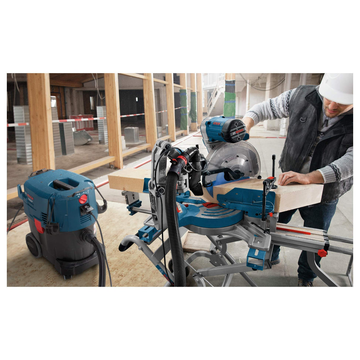 Bosch Professional GCM 12 GDL - Ingletadora telescópica (2000 W, Ø disco 305 mm, Soft Start, brazo deslizante, láser doble)