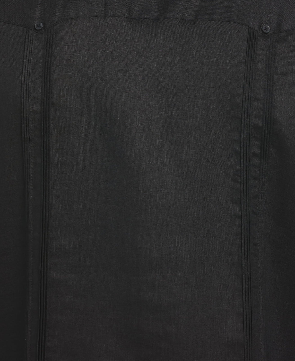 Cubavera - Camiseta de Manga Larga para Hombre (100% Lino), diseño de Guayabera - Negro - 3X-Large Tall