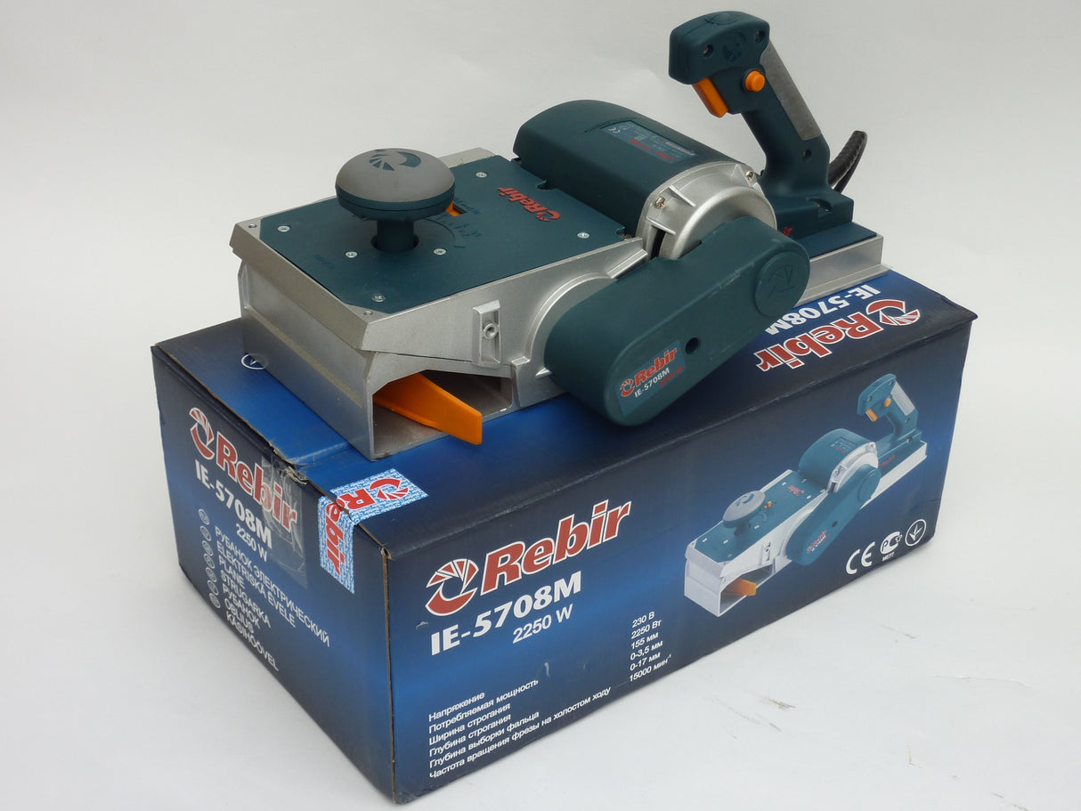 Rebir Cepillador Eléctrico 2 en 1 - Rallador - Cepillador de viga - Cepilla de carpintero 2250 W - Metal y plástico - Herramienta de Planificación Industrial