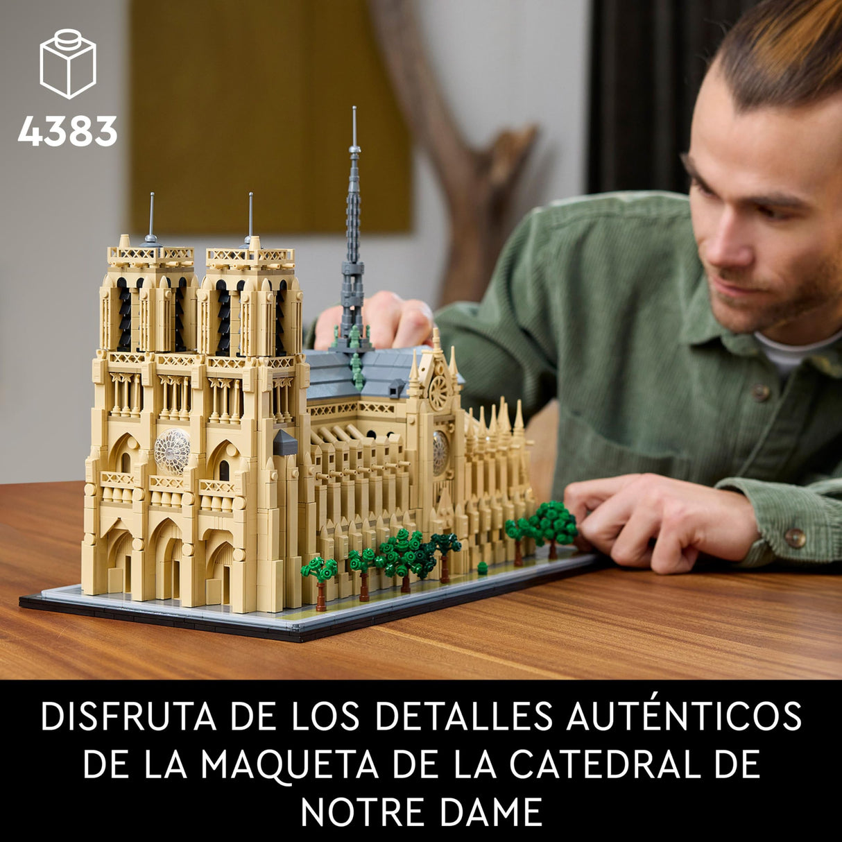 LEGO Architecture Notre Dame de París Maquetas para Construir para Adultos, Set de Arquitectura de Catedral, Recuerdo de Historia de Francia, Regalo para Hombres, Mujeres, Padres y Madres 21061