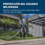 Bosch Professional 18V System desbrozadora a batería GFR 18V-23 (motor sin escobillas, diámetro del área de corte 23 cm, incl. 1 bobina, 1 correa, set de cuchillas, protector de plantas)