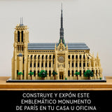 LEGO Architecture Notre Dame de París Maquetas para Construir para Adultos, Set de Arquitectura de Catedral, Recuerdo de Historia de Francia, Regalo para Hombres, Mujeres, Padres y Madres 21061