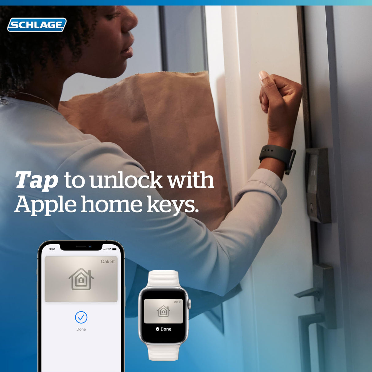 SCHLAGE BE499WB CEN 622 Encode Plus - Cerradura inteligente con WiFi, color negro mate