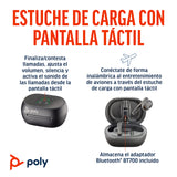 Auriculares Voyager Free 60+ UC de Poly (Plantronics) — Cancelación de ruido para llamadas nítidas — ANC — Estuche de carga con control táctil — Compatible con iPhone, Android, PC/Mac, Zoom y Teams