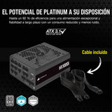 Corsair HX1000i Fuente de Alimentación ATX Totalmente Modular de Muy Bajo Nivel Sonoro - Compatible con ATX 3.1 y PCIe 5.1 -Ventilador con Rodamiento Dinámico Fluido - 80 PLUS Platinum - Negro