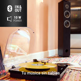Energy Sistem Blackspin – Tocadiscos (10W, vinilos, RCA, Puerto USB, Bluetooth, Bluetooth out)