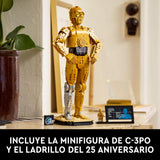 LEGO Star Wars 75398 C-3PO Figura de Droide - Kit de Maquetas para Adultos de Colección - Base, Placa Informativa y Minifigura - Regalo para Hombres y Mujeres Fans de la Saga