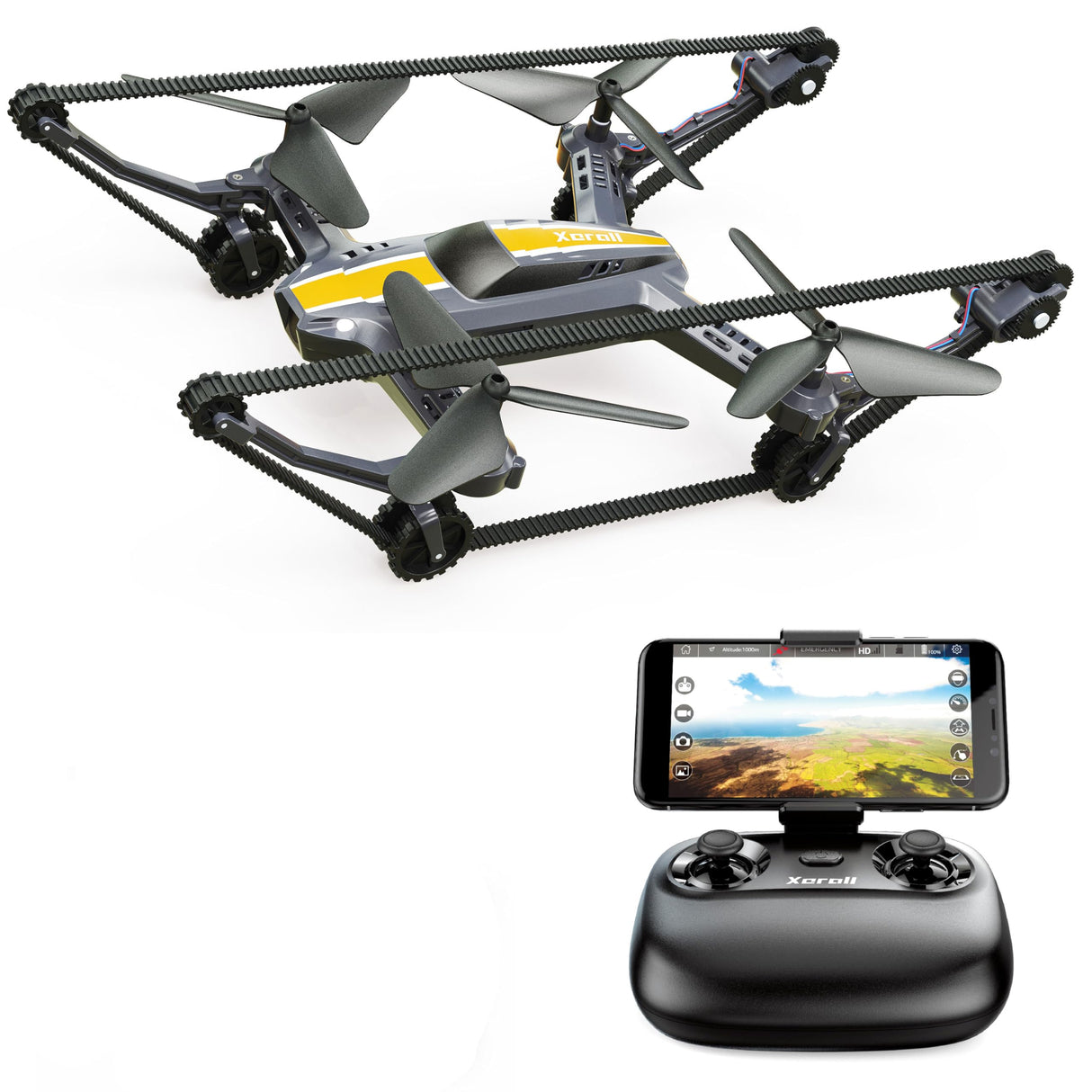 Xerall X-TANKCOPTER Cuadricóptero - Tanque Drone, CÁMARA HD