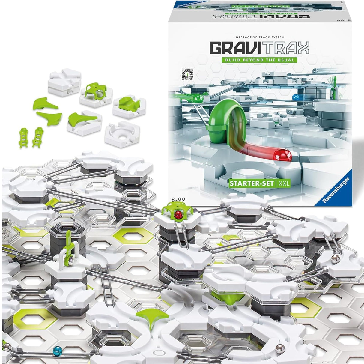Ravensburger - Gravitrax Starter Set XXL | Circuito Canicas con 242 Piezas | Rompecabezas Niños con Canicas | Juegos para Niños De 8 Años | Juegos Mesa Compatibles con Todos Los Gravitrax