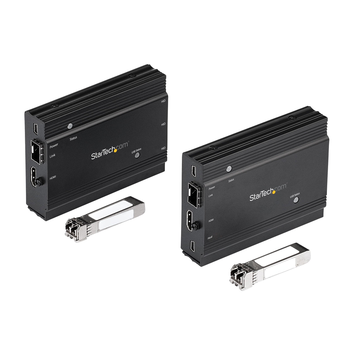StarTech.com Extensor KVM HDMI de 4K por Fibra - Alargador de Consola Switch KVM con Vídeo HDMI y USB Remoto, hasta 300m (Multimodo) con 2 Módulos SFP+ MMF de 10Gb, (TX/RX) (SV565FXHD4KU)