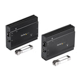 StarTech.com Extensor KVM HDMI de 4K por Fibra - Alargador de Consola Switch KVM con Vídeo HDMI y USB Remoto, hasta 300m (Multimodo) con 2 Módulos SFP+ MMF de 10Gb, (TX/RX) (SV565FXHD4KU)